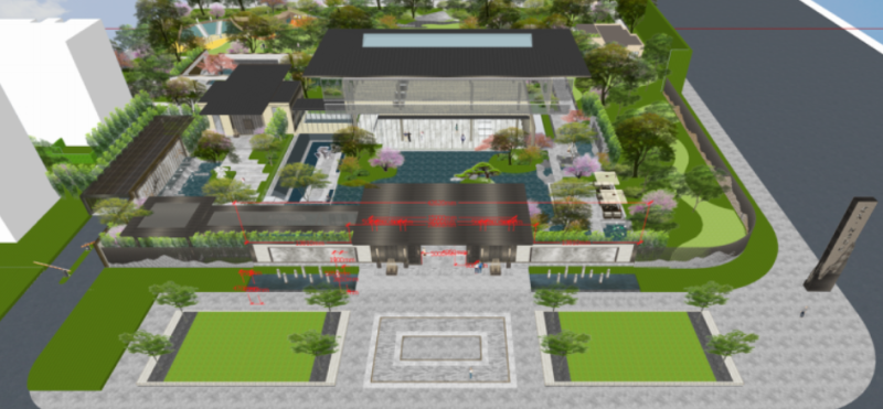 A sales office issued a fine su model in the display area 3D Modell .c4d .max .obj .3ds .fbx .stl .blend
