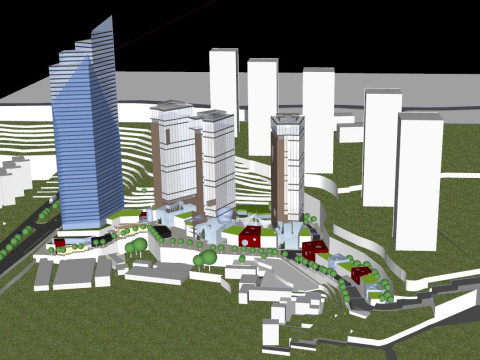 Complex building su model Modelo 3D
