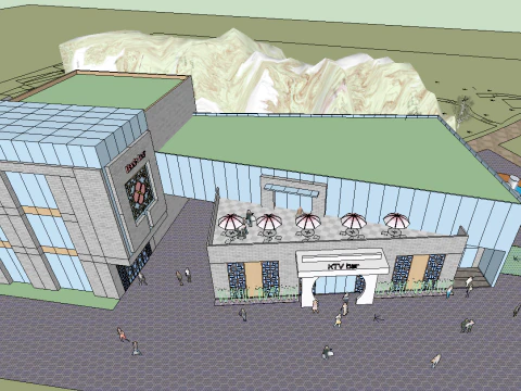 Comprehensive Bar SketchUp Model 3D Model