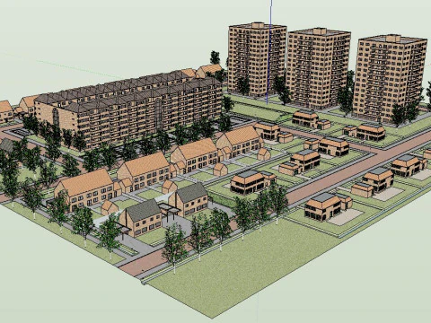 Konut Planlama SketchUp Modeli 3D Model