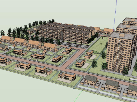 Residential Planning SketchUp Model Modello 3D
