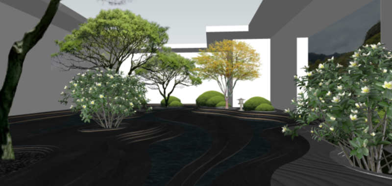 Sketchup model of a dry landscape 3D मॉडल .c4d .max .obj .3ds .fbx .stl .blend 
