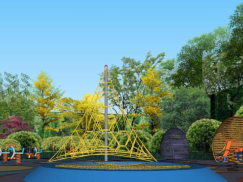 Sketchup model of landscape design in a demonstration area 3D Model