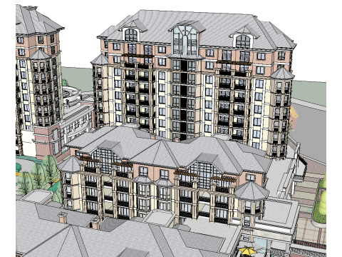 SketchUp Model of Residential Community Planning 3D 모델