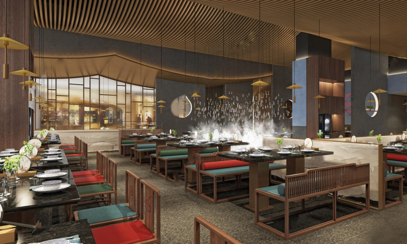 SU fine model of hot pot restaurant spatial scheme 3D मॉडल .c4d .max .obj .3ds .fbx .stl .blend 