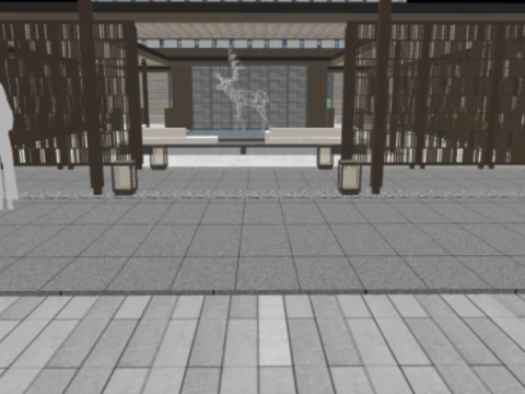 Su model of landscape of well-known enterprise residential area 3D Model
