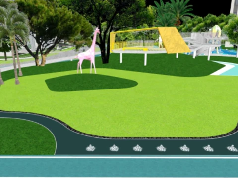 Su model of landscape of well-known enterprise residential area 3D Model