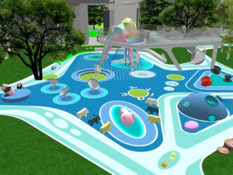 Su model of landscape of well-known enterprise residential area Model 3D