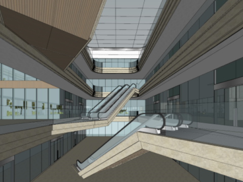 A certain generation of sales officecommercial building SU model Modello 3D