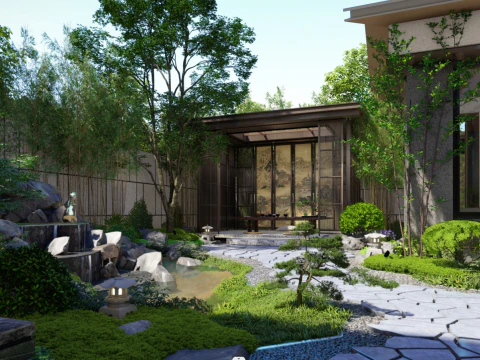 Bir bahçe taslağı 3D Model