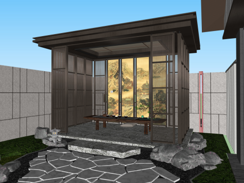 A garden sketchup 3D Model