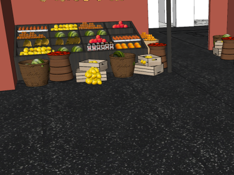 Design of SU fine model of space in a hot pot restaurant Model 3D