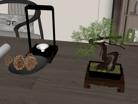 Fine design of SU model in a study room 3D Model