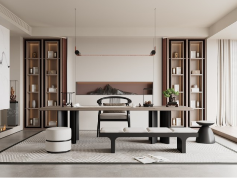 Fine design of SU model in a study room Model 3D