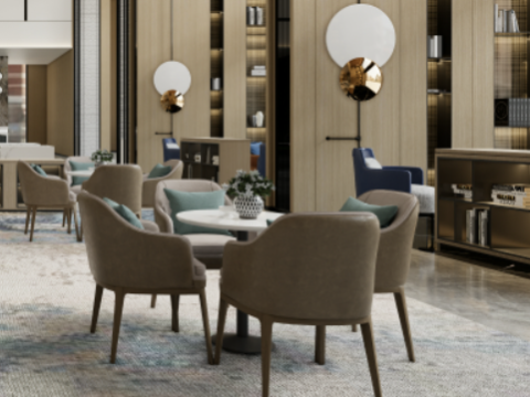 Fine design of SU model of a sales office Modello 3D