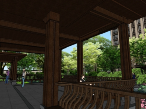 Fine su model of a residential landscape 3D Model