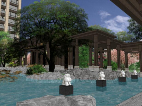 Landscape su model of an exquisite model area 3D Модель