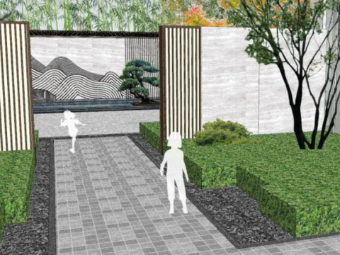 Landscape Sketch Model of the Original Residential Area 3D Model