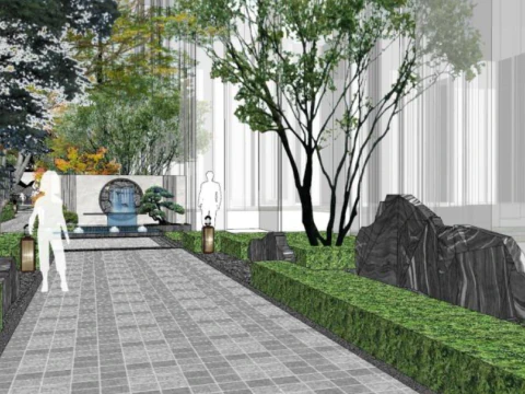Landscape Sketch Model of the Original Residential Area 3D Model