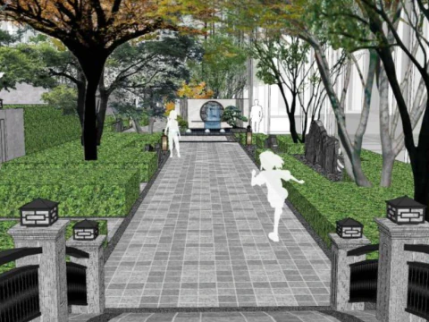 Landscape Sketch Model of the Original Residential Area 3D Model