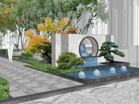 Landscape Sketch Model of the Original Residential Area 3D Model