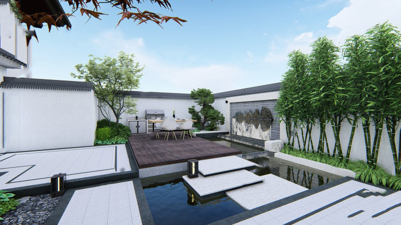 SU model of a garden 3D Модель .c4d .max .obj .3ds .fbx .stl .blend 
