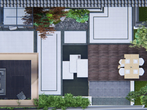 SU model of a garden 3D Модель