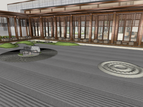 SU model of a public residence sales office building 3D Model