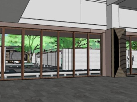 Su model of a residential landscape building 3D 模型