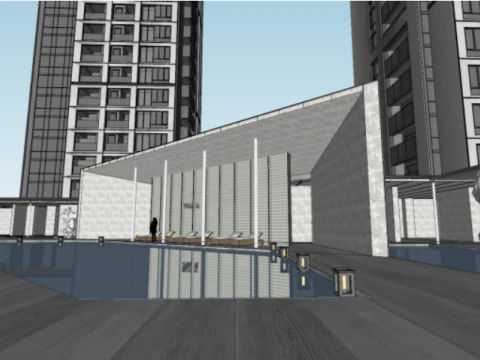 SU Model of Residential Building of Asian Games Village Project 3D Model