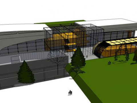 6 sketchup model designs for modern-style museums Model 3D