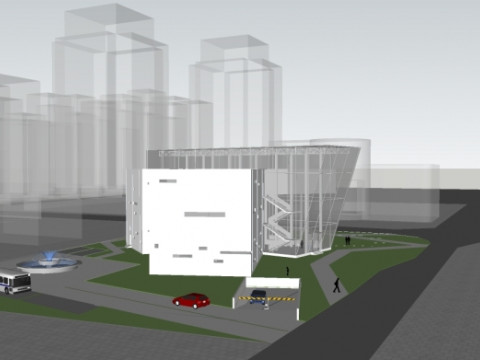 6 sketchup model designs for modern-style museums Model 3D