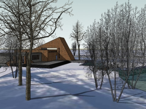 6 sketchup model designs for modern-style museums Model 3D