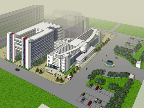 Collection of 5 SU models for hospital architectural design 3D Model