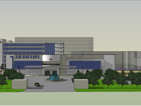 Collection of 5 SU models for hospital architectural design Modèle 3D