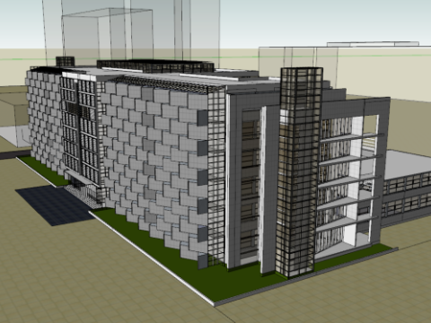 Collection of 5 SU models for hospital architectural design Modèle 3D