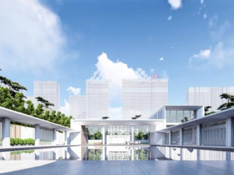 High-end atmospheric fashion sales office landscape SU model 3D मॉडल