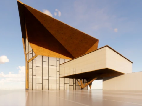High-end clubhouse SU model 3D Model