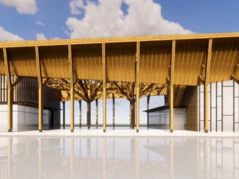 High-end clubhouse SU model 3D Model
