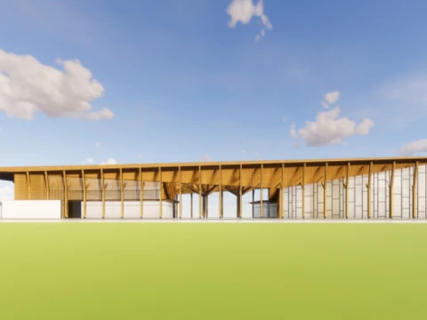 High-end clubhouse SU model 3D Model