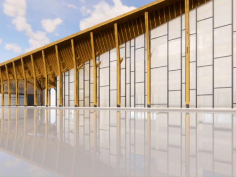 High-end clubhouse SU model 3D Model