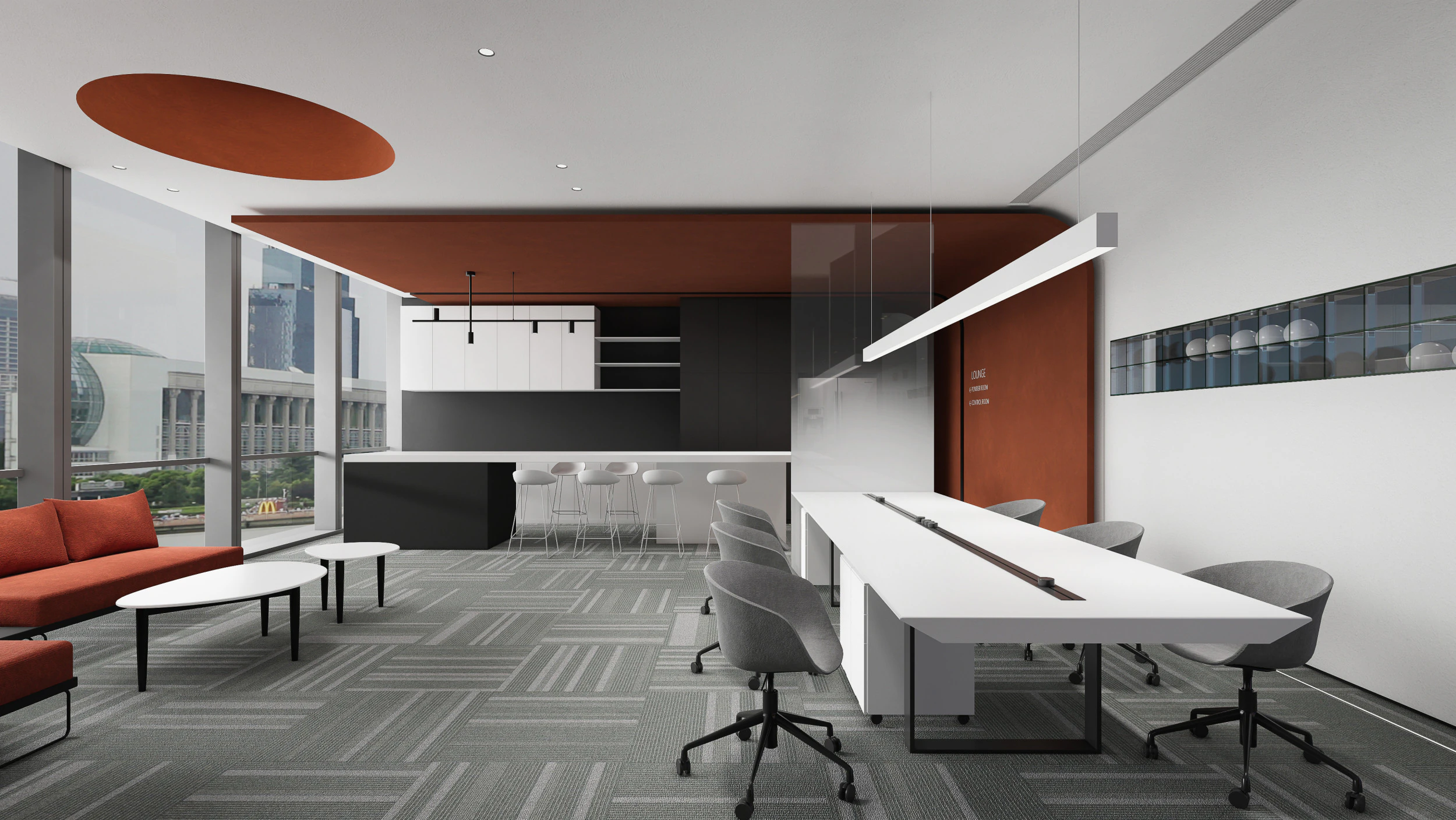 SU Model Design of Polyvoly Office Space 3D Model .c4d .max .obj .3ds .fbx .stl .blend 