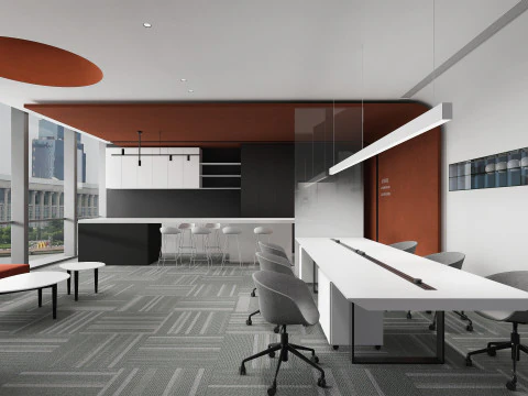 SU Model Design of Polyvoly Office Space 3D Model