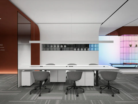 SU Model Design of Polyvoly Office Space 3D Model