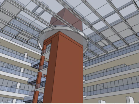 SU Model of XX University Library 3D Model