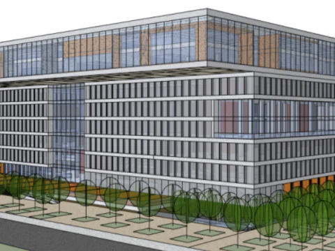 SU Model of XX University Library 3D Model