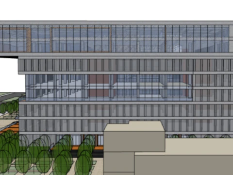 SU Model of XX University Library 3D Model