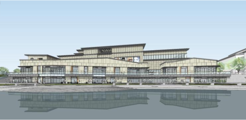 Well-known real estate commercial concept building SU 3D Model .c4d .max .obj .3ds .fbx .stl .blend 