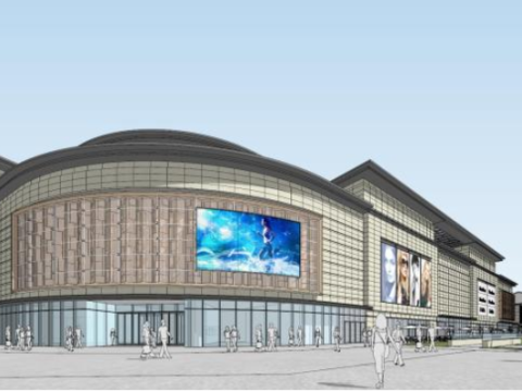 Well-known real estate commercial concept building SU 3D Model