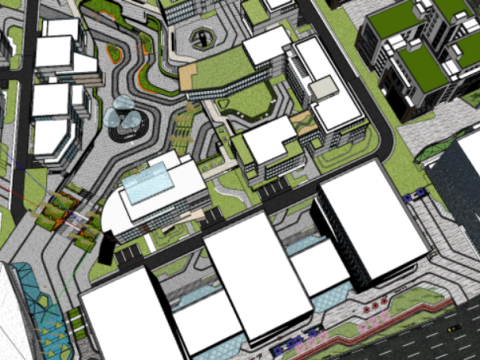 A certain cloud education industry park 3D 模型